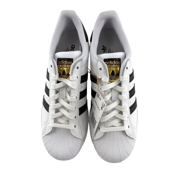 Adidas Women's Cloud White Core Black Originals Superstar Shoes Size 8.5 - Picture 6 of 12